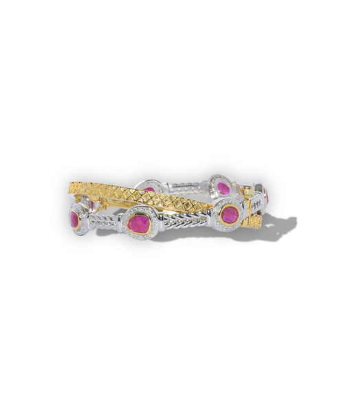 BERRILICIOUS RUBY ROSE CUT BANGLE