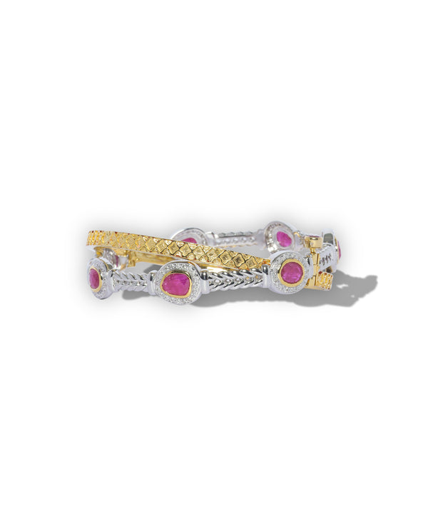 BERRILICIOUS RUBY ROSE CUT BANGLE