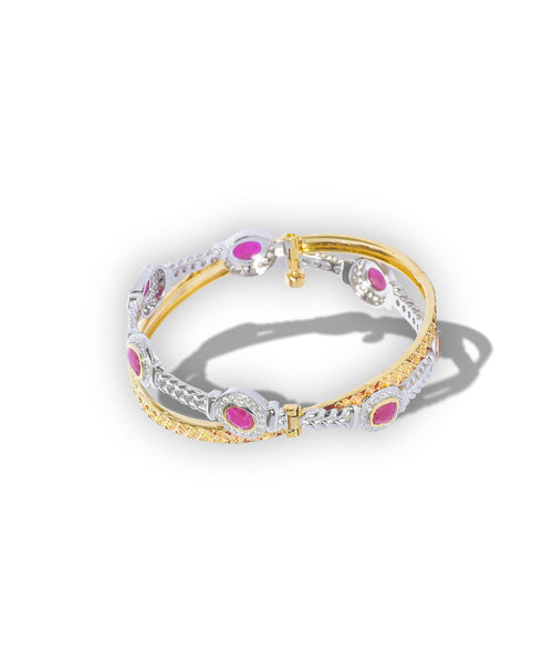 BERRILICIOUS RUBY ROSE CUT BANGLE