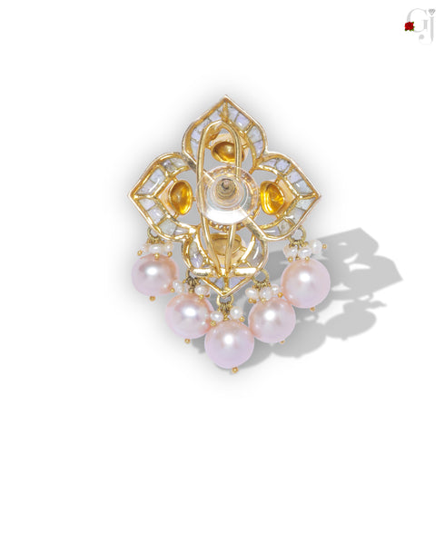 TANZANITE GLORY POLKI STUDS