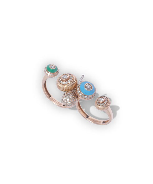 DOUBLE FINGER ENAMEL RING