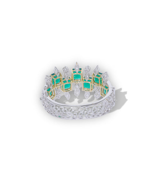 GREEN CROWN DIAMOND BRACELET