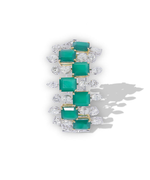 GREEN CROWN DIAMOND BRACELET