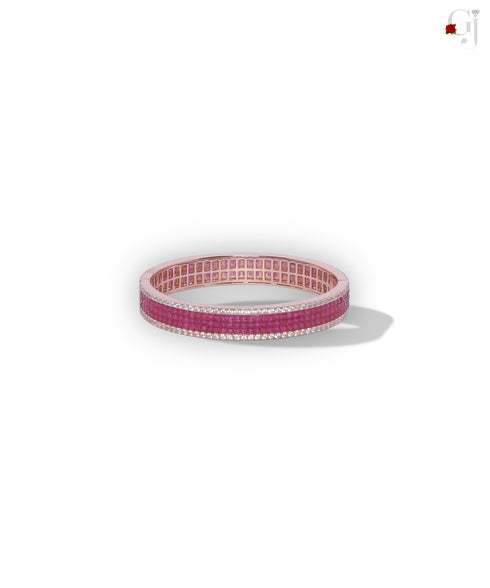 SILVER RUBY BRACELET