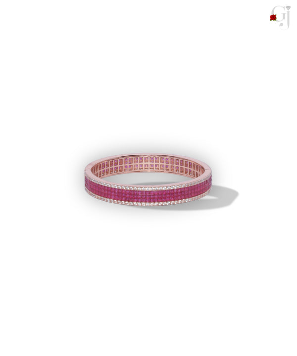 SILVER RUBY BRACELET