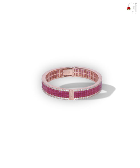 SILVER RUBY BRACELET