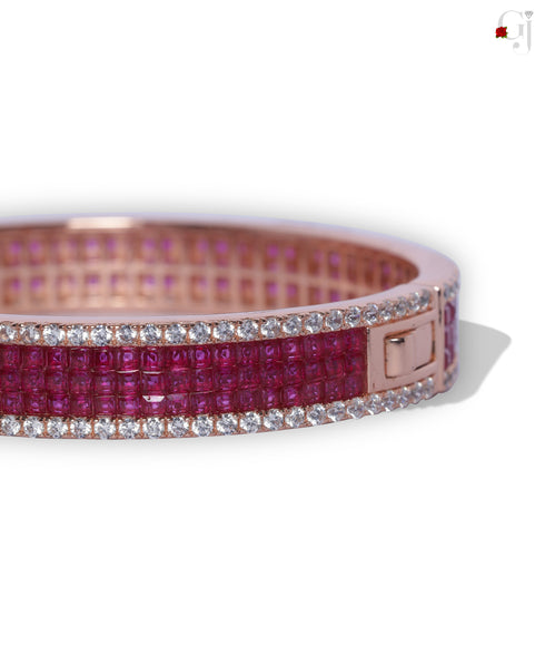 SILVER RUBY BRACELET