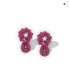 SILVER RUBY ICONIC EARRINGS