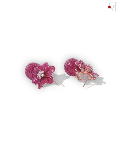 SILVER RUBY ICONIC EARRINGS