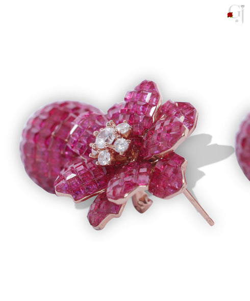 SILVER RUBY ICONIC EARRINGS