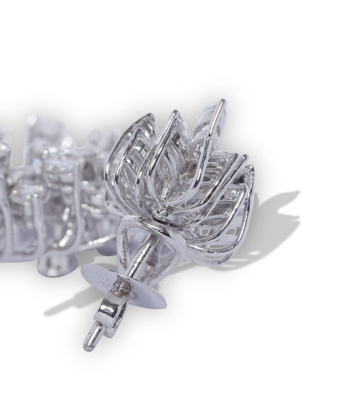 SILVER ALL WHITE PARTY DANGLERS