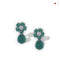 SILVER EMERALD ICONIC EARRINGS