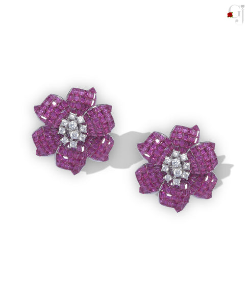 SILVER STRAWBERRY FUSION STUDS