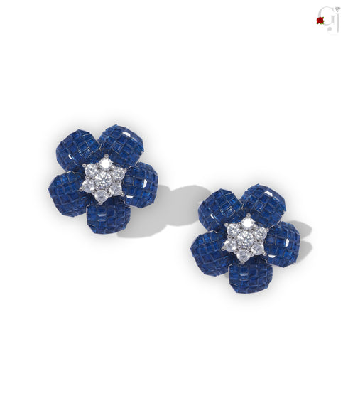 SILVER STRAWBERRY FUSION STUDS